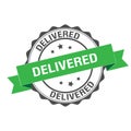 Delivered stamp illustration