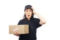 Delivering a package fragile Royalty Free Stock Photo