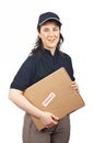 Delivering a package fragile Royalty Free Stock Photo