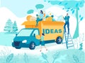 Delivering Successful Business Idea Vector Concept
