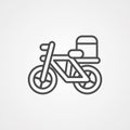 Delivery bike vector icon sign symbol Royalty Free Stock Photo