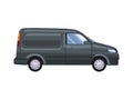 delivery black van vehicle mockup Royalty Free Stock Photo