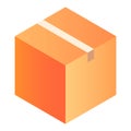 Delivery box icon, isometric style Royalty Free Stock Photo