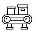 Delivery box sorting icon, outline style Royalty Free Stock Photo