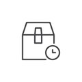 Delivery box waiting time outline icon