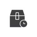 Delivery box waiting time vector icon Royalty Free Stock Photo