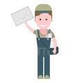 Delivery boy postman Royalty Free Stock Photo