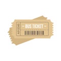 Delivery bus ticket icon flat isolated vector Royalty Free Stock Photo