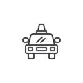 Delivery car line icon