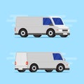 Delivery cargo car in different angles