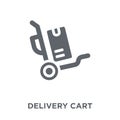 Delivery cart icon from Delivery and logistic collection.