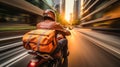 Delivery City Rush: Efficient Motorcycle Courier Service in Action, Generative AI