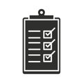 Delivery clipboard check mark list logistic silhouette icon