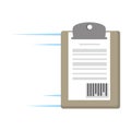 delivery clipboard code bar icon Royalty Free Stock Photo