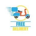 Delivery concept free, fast, food delivery vector illustration