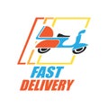 Delivery concept free, fast, food delivery vector illustration