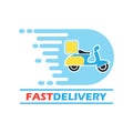 Delivery concept free, fast, food delivery vector illustration