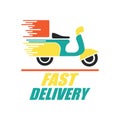 Delivery concept free, fast, food delivery vector illustration