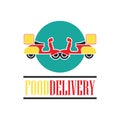 Delivery concept free, fast, food delivery vector illustration