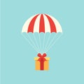 Delivery concept with parachute flat design