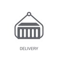 delivery containers icon. Trendy delivery containers logo concept on white background from Delivery and logistics collection