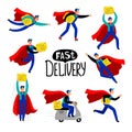 Delivery courier character