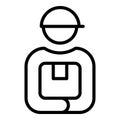 Delivery courier icon outline vector. Express service