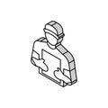 delivery courier isometric icon vector illustration Royalty Free Stock Photo