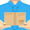 Delivery courier postal man delivering package