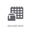 Delivery Date icon. Trendy Delivery Date logo concept on white b
