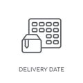 Delivery Date linear icon. Modern outline Delivery Date logo con