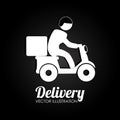 Delivery design over black background illustration