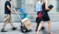 Delivery with dolly by hand Royalty Free Stock Photo