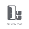 Delivery door icon. Trendy Delivery door logo concept on white b