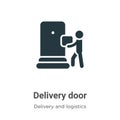 Delivery door vector icon on white background. Flat vector delivery door icon symbol sign from modern delivery and logistics