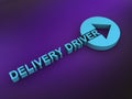 delivery driver word on purple