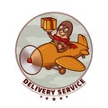 Delivery emblem with smiling pilot