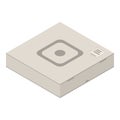 Delivery flat box icon, isometric style Royalty Free Stock Photo