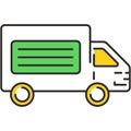 Delivery flat icon express fast transport service Royalty Free Stock Photo