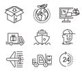 Delivery flat icons