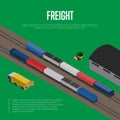 Delivery freight isometric banner