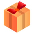 Delivery gift box icon, isometric style Royalty Free Stock Photo