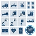 Delivery and gift icons Royalty Free Stock Photo
