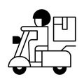 Delivery Glyph Style vector icon which can easily modify or edit