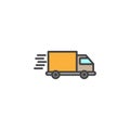 Delivery icon in colored version Royalty Free Stock Photo