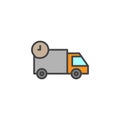 Delivery icon in colored version Royalty Free Stock Photo
