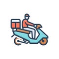 Color illustration icon for Delivery, distribution and order Royalty Free Stock Photo