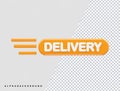 Delivery icon vector illustration element 3d rendering transparent eps Royalty Free Stock Photo