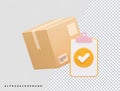 Delivery icon vector illustration element 3d rendering transparent eps Royalty Free Stock Photo