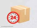 Delivery icon vector illustration element 3d rendering transparent eps Royalty Free Stock Photo